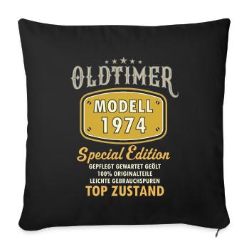 50 Geburtstag - Sofakissenbezug 45 x 45 cm - Schwarz - Vorne
