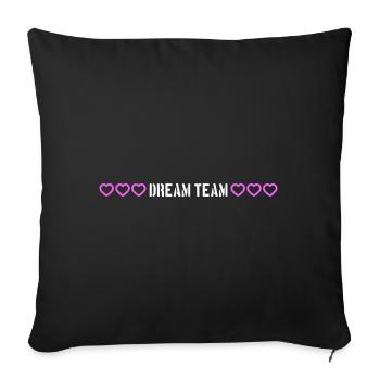Dream Team Heart Love - Housse de coussin décorative 45 x 45 cm - noir - Devant