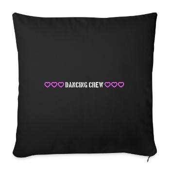 Coeurs de l’équipe de danse - Housse de coussin décorative 45 x 45 cm - noir - Devant