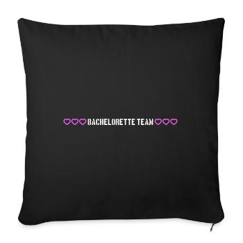 Coeurs de l’équipe Bachelorette - Housse de coussin décorative 45 x 45 cm - noir - Devant
