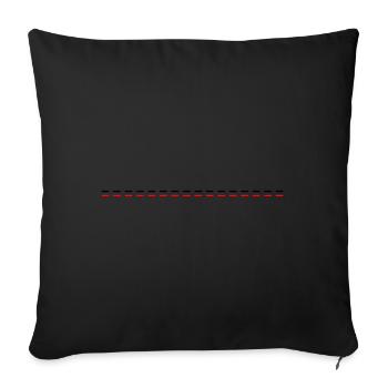 Line dashed - Sofa pillowcase 17,3'' x 17,3'' (45 x 45 cm) - black - Front
