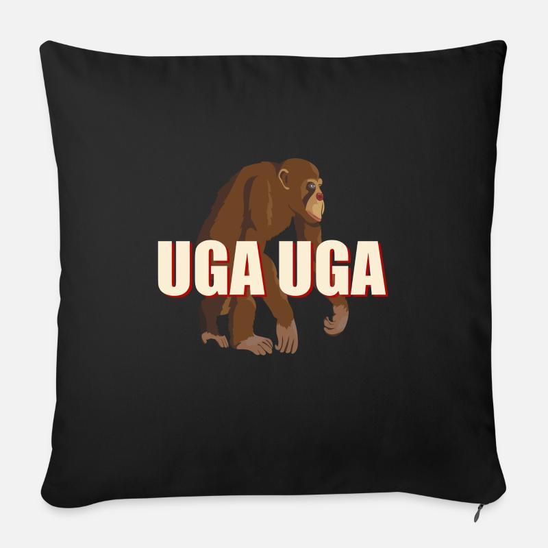 Affe UGA UGA - Sofakissenbezug 45 x 45 cm - Schwarz