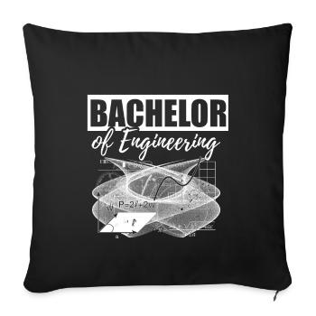 Bachelor of Engineering Spruch - Sofakissenbezug 45 x 45 cm - Schwarz - Vorne