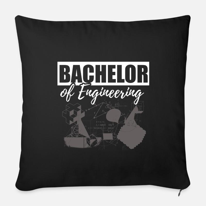 Bachelor of Engineering Spruch - Sofakissenbezug 45 x 45 cm - Schwarz