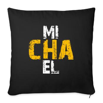 Michael - Sofakissenbezug 45 x 45 cm - Schwarz - Vorne
