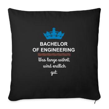 Bachelor of Engineering - Sofakissenbezug 45 x 45 cm - Schwarz - Vorne