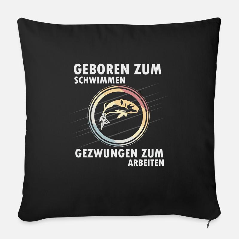 Schwimmen - Sofakissenbezug 45 x 45 cm - Schwarz