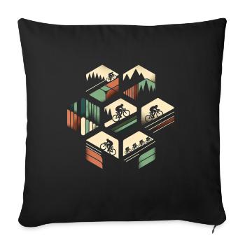 Bicyclette - Housse de coussin décorative 45 x 45 cm - noir - Devant