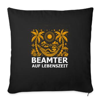 Beamter - Sofakissenbezug 45 x 45 cm - Schwarz - Vorne