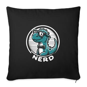 Nerd - Housse de coussin décorative 45 x 45 cm - noir - Devant