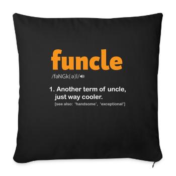 Funcle Definition - Sofa pillowcase 17,3'' x 17,3'' (45 x 45 cm) - black - Front