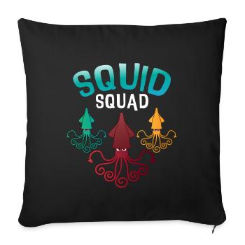 Squid Squad - Housse de coussin décorative 45 x 45 cm - noir - Devant