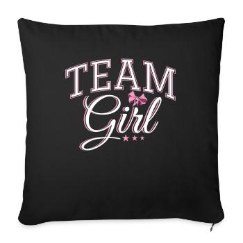 Team Girl - Sofa pillowcase 17,3'' x 17,3'' (45 x 45 cm) - black - Front