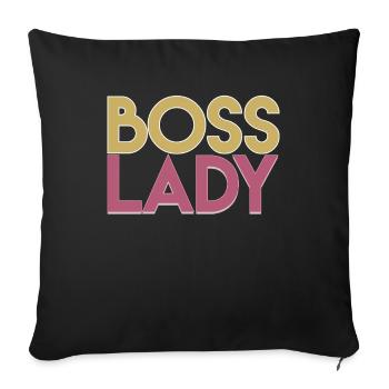 Patronne - Housse de coussin décorative 45 x 45 cm - noir - Devant