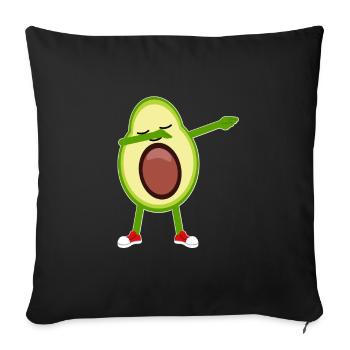 Dabbing Avocado - Sofa pillowcase 17,3'' x 17,3'' (45 x 45 cm) - black - Front