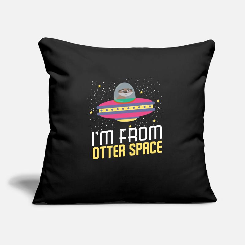 Je viens de l'espace Otter Housse de coussin décorative 45 x 45 cm