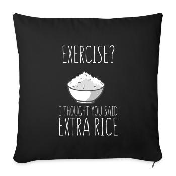 Exercise I Thought - Sofa pillowcase 17,3'' x 17,3'' (45 x 45 cm) - black - Front