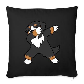 Dabbing Bernese Mountain Dog - Housse de coussin décorative 45 x 45 cm - noir - Devant
