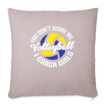 Ich trainiere Mädchen Volleyball - Sofakissenbezug 45 x 45 cm - helles Taupe - Vorne