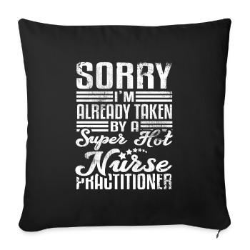 Je suis déjà prise - Housse de coussin décorative 45 x 45 cm - noir - Devant