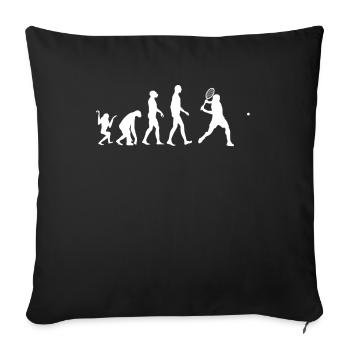 Evolution du joueur de tennis - Housse de coussin décorative 45 x 45 cm - noir - Devant
