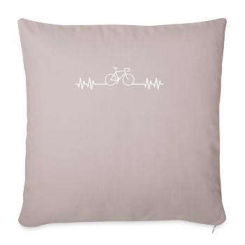Rythme cardiaque - Housse de coussin décorative 45 x 45 cm - taupe clair - Devant
