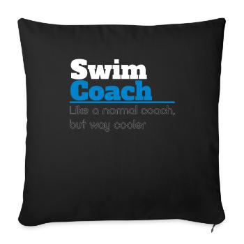 Swim Coach Definition Trainer Water Sport Teacher - Sofa pillowcase 17,3'' x 17,3'' (45 x 45 cm) - black - Front