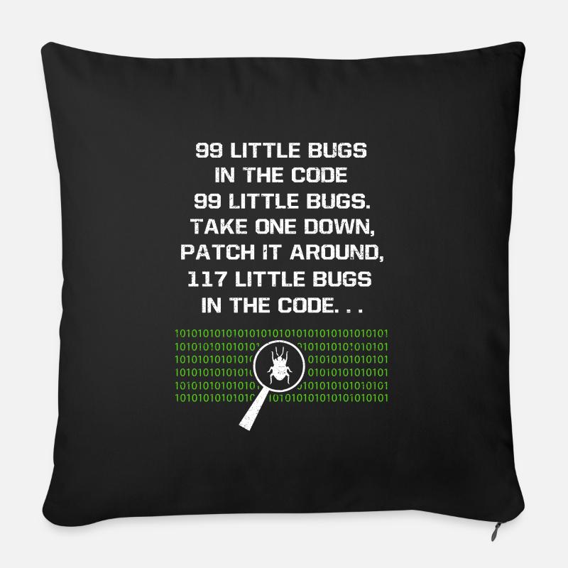 99 kleine Fehler im Code Computer Geek Programm - Sofakissenbezug 45 x 45 cm - Schwarz