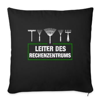 Leiter des Rechenzentrums Garten Boss Chef Gärtner - Sofakissenbezug 45 x 45 cm - Schwarz - Vorne