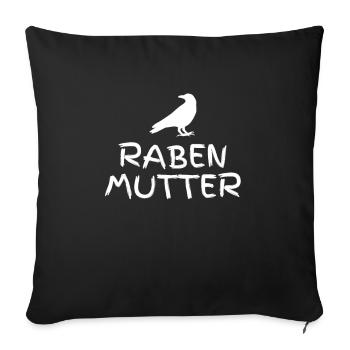 Rabenmutter Tshirt - Sofakissenbezug 45 x 45 cm - Schwarz - Vorne