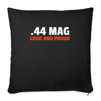 .44 Mag fort et fier - Housse de coussin décorative 45 x 45 cm - noir - Devant