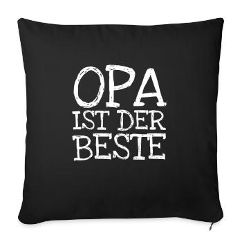 Opa Ist Der Beste - Sofakissenbezug 45 x 45 cm - Schwarz - Vorne