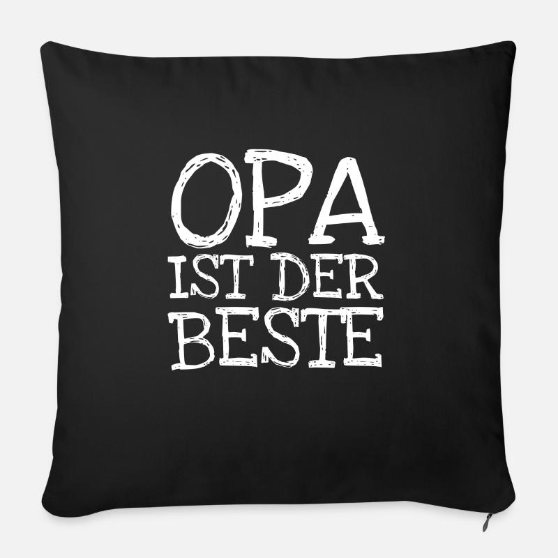 Opa Ist Der Beste - Sofakissenbezug 45 x 45 cm - Schwarz