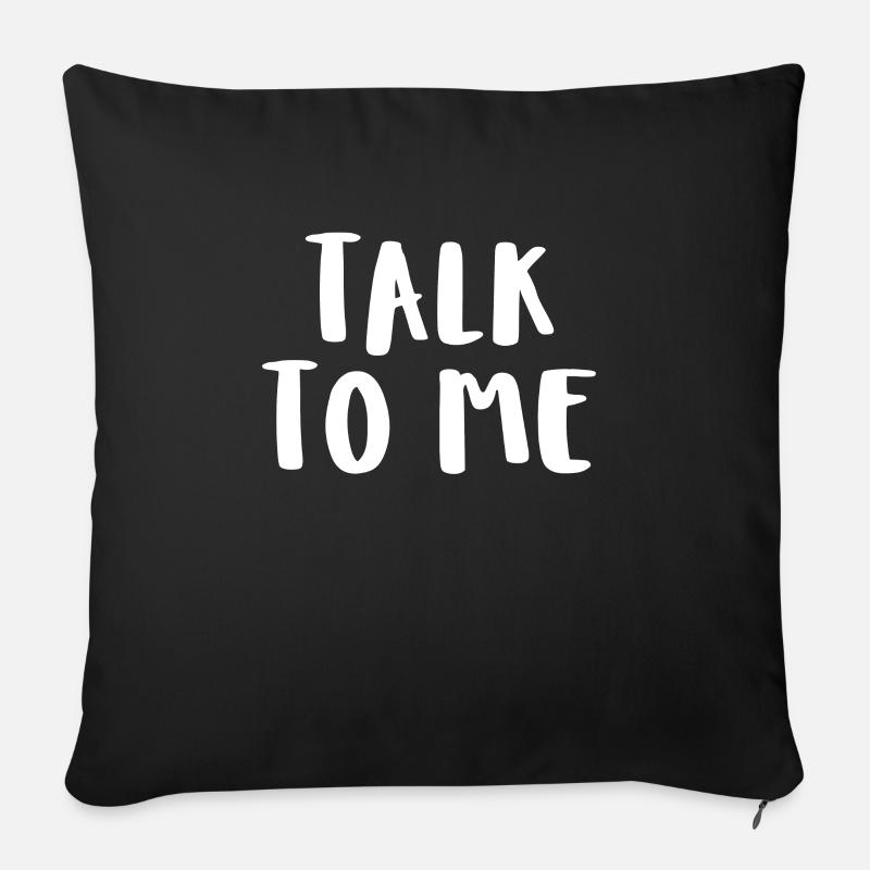 Talk To Me - Sofakissenbezug 45 x 45 cm - Schwarz