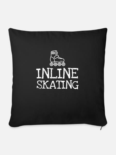 Inline Skating - Sofakissenbezug 45 x 45 cm - Schwarz