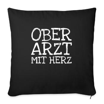 Ober Arzt Mit Herz - Sofakissenbezug 45 x 45 cm - Schwarz - Vorne