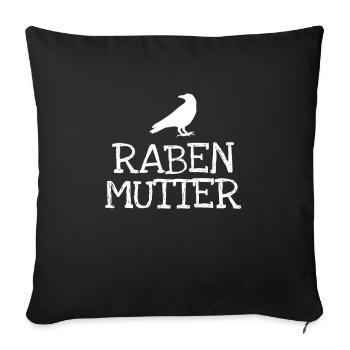 Raben Mutter - Sofakissenbezug 45 x 45 cm - Schwarz - Vorne