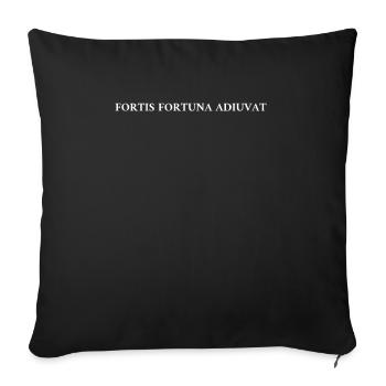 Fortis Fortuna Adiuvat - Housse de coussin décorative 45 x 45 cm - noir - Devant