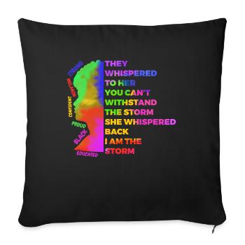 Je suis The Storm Equality Blacklivesmatter - Housse de coussin décorative 45 x 45 cm - noir - Devant