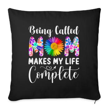 J’adore qu’on m’appelle maman - Housse de coussin décorative 45 x 45 cm - noir - Devant