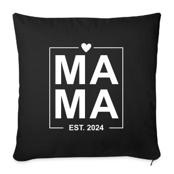 Mama Est 2024 - Sofa pillowcase 17,3'' x 17,3'' (45 x 45 cm) - black - Front