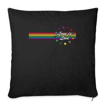 Love Is Love Great Message Gay Lesbian Bisexual Lg - Sofa pillowcase 17,3'' x 17,3'' (45 x 45 cm) - black - Front