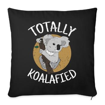 Koala bear - Sofa pillowcase 17,3'' x 17,3'' (45 x 45 cm) - black - Front