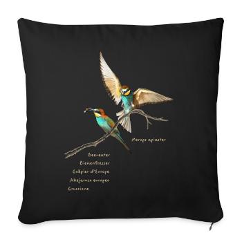 Mangeurs d’abeilles sombres - Housse de coussin décorative 45 x 45 cm - noir - Devant