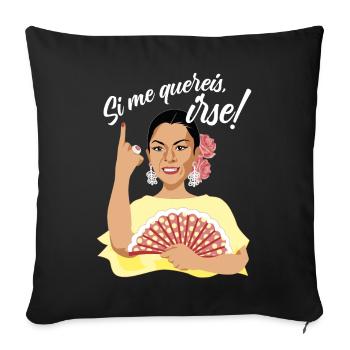 If you want me to leave - Sofa pillowcase 17,3'' x 17,3'' (45 x 45 cm) - black - Front