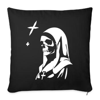 Umarme die Dunkelheit Satanische Nonne, Okkultismus, Gothic - Sofakissenbezug 45 x 45 cm - Schwarz - Vorne
