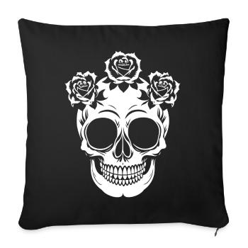 Horror Skull Skull Art Skull Gothic Heavy Metal - Sofa pillowcase 17,3'' x 17,3'' (45 x 45 cm) - black - Front