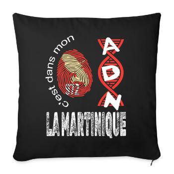 Idee cadeau La Martinique 972 c'est dans mon ADN - Housse de coussin décorative 45 x 45 cm - noir - Devant