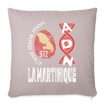 Idee cadeau La Martinique 972 c'est dans mon ADN - Housse de coussin décorative 45 x 45 cm - taupe clair - Devant