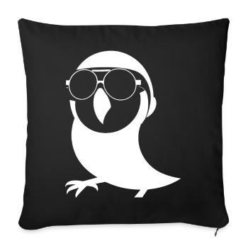 Funny Bird Wearing Sunglasses Cool Bourke's Parak - Sofa pillowcase 17,3'' x 17,3'' (45 x 45 cm) - black - Front